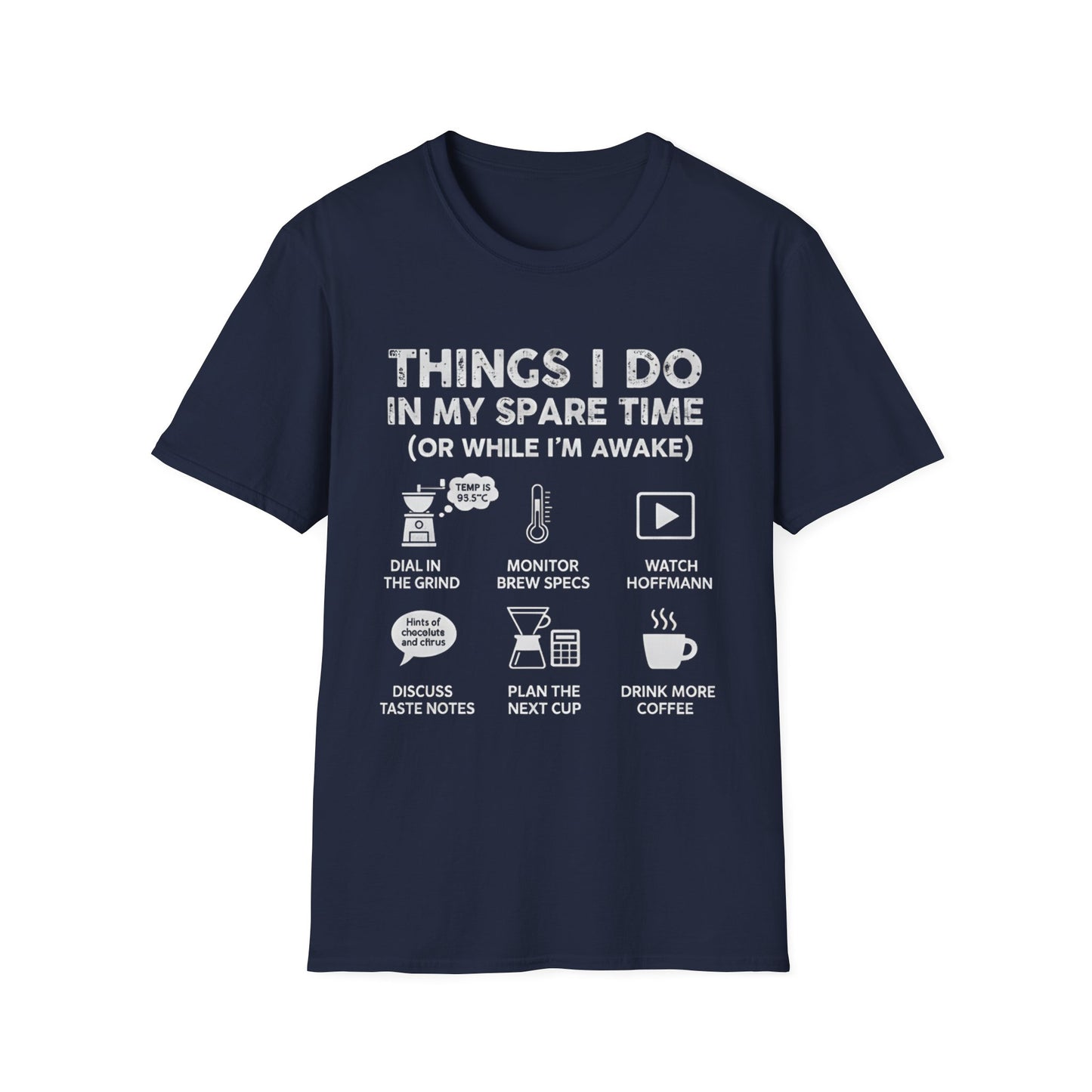 Things I Do Coffee Nerd T-Shirt - Home Barista & Brew Specs Tee