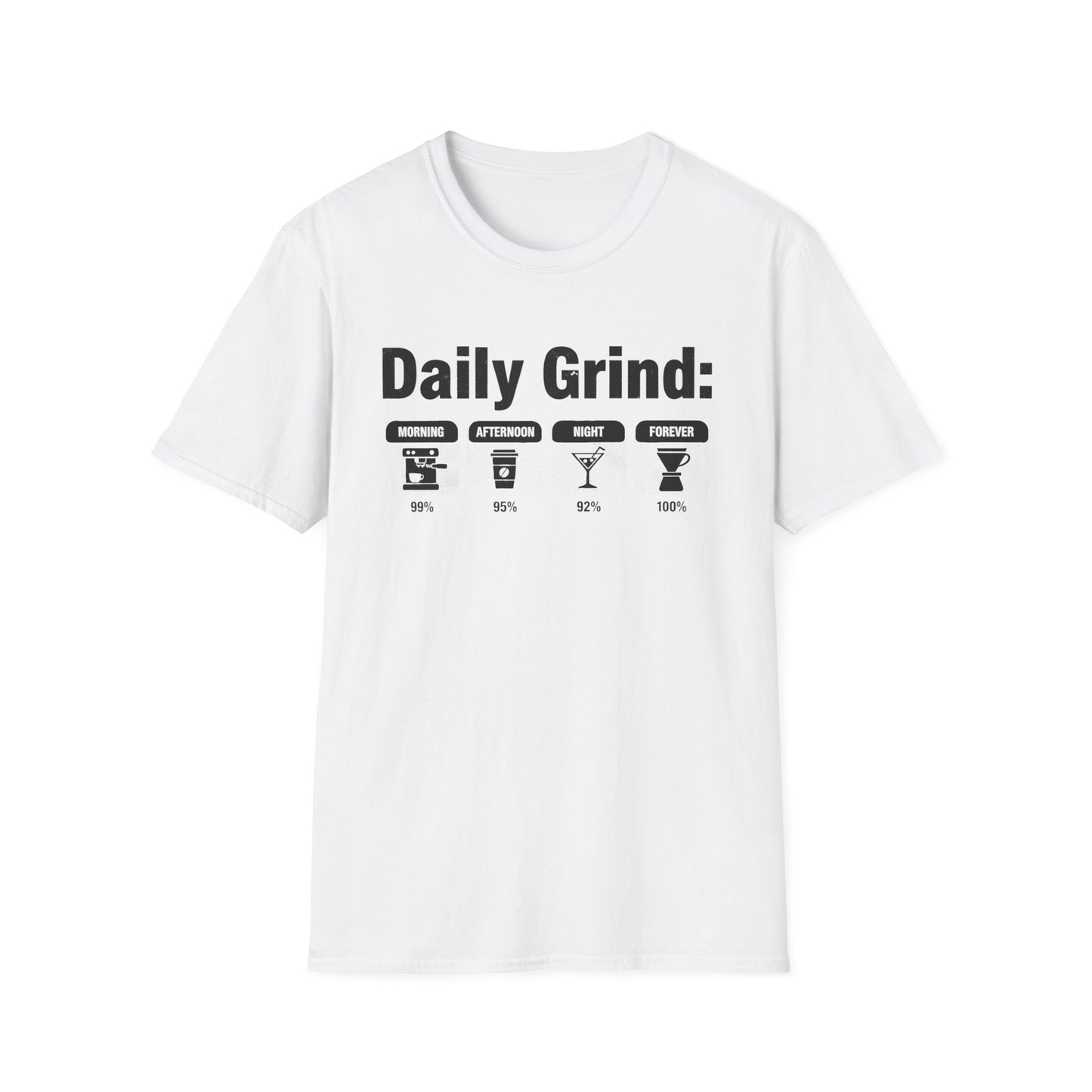 Daily Grind Coffee Lover T-Shirt | Premium Barista & Tech Style Tee