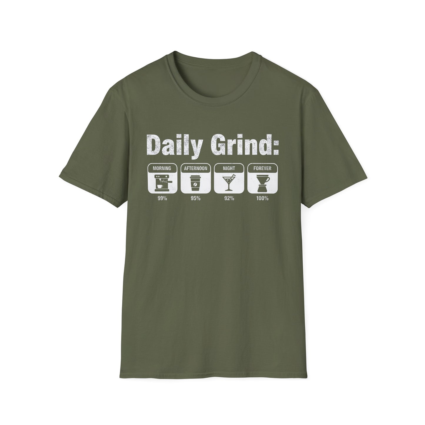 Daily Grind Coffee Lover T-Shirt | Premium Barista & Tech Style Tee