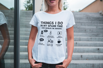 Things I Do Coffee Nerd T-Shirt - Home Barista & Brew Specs Tee