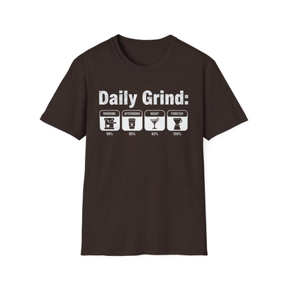 Daily Grind Coffee Lover T-Shirt | Premium Barista & Tech Style Tee