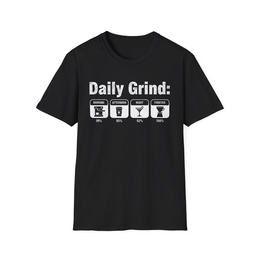 Daily Grind Coffee Lover T-Shirt | Premium Barista & Tech Style Tee