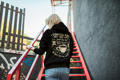 Coffee Nerd Graphic Hoodie (Unisex Fit)