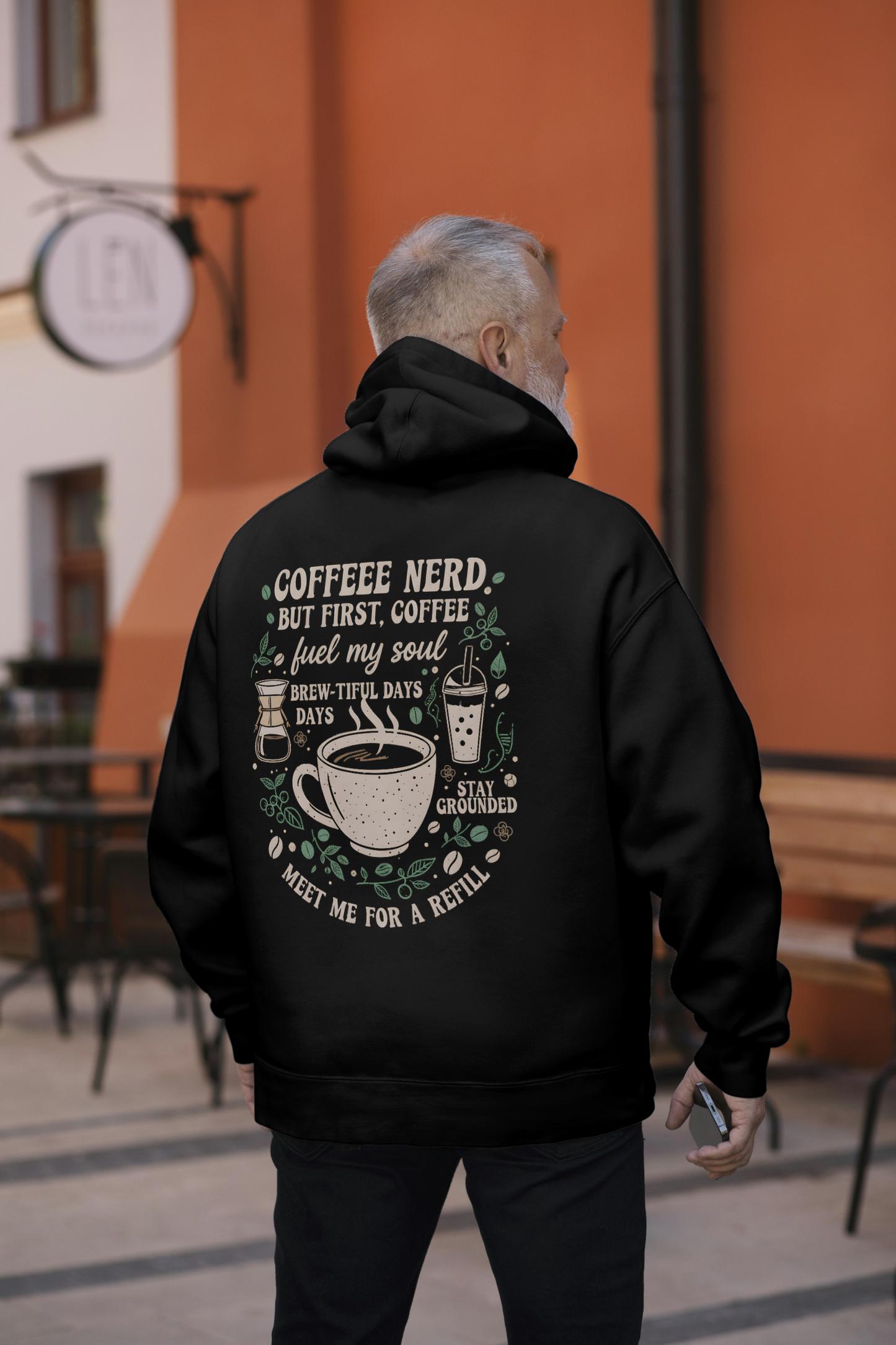 Coffee Nerd Graphic Hoodie (Unisex Fit)